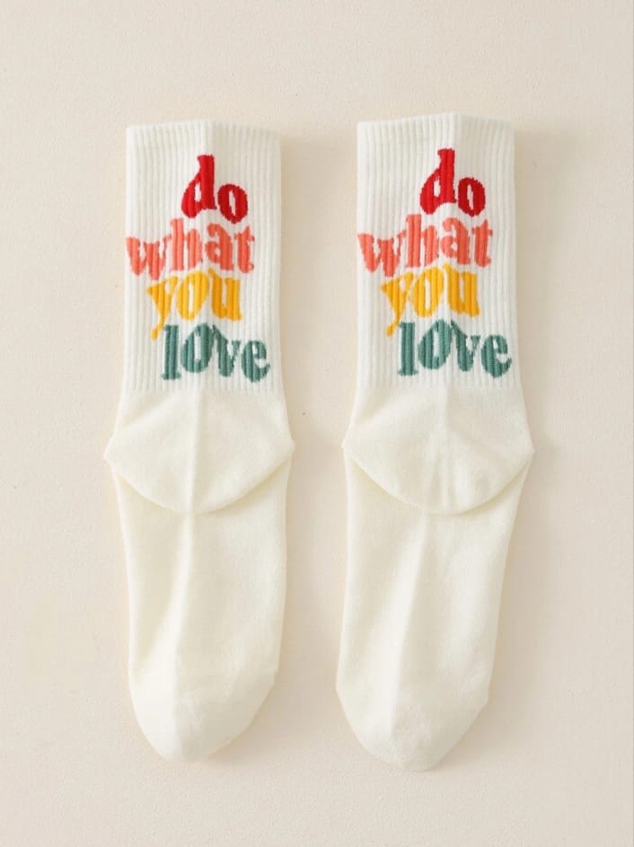 THEPAIR Men's Socks Slogan Graphic Crew Socks